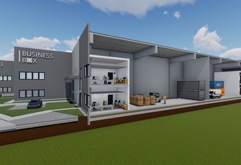 BUSINESS BOXy (sklad, showroom, office) na predaj/ prenájom – Trnava 300-600m2/ Warehouse boxes for lease/ sale Trnava”