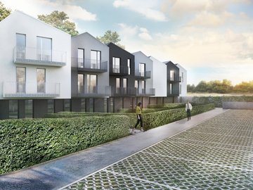 Nízkoenergetická novostavba bytu 1+kk 26 m2, vlastní soukromá zahrada 56 m2 - Neratovice okr. Mělník