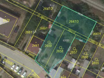 Prodej stavebního pozemku 698 m2 pro 1-2 RD s projektem a zahradou v Rosicích