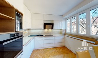 Pronájem krásného bytu 2+kk, Brno Černá Pole, nová kuchyně, částečně zařízený, ulice Krkoškova