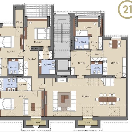 nový byt 9+1/B,T, 435m2, terasa 72m2 a balkony 5,7 a 1,8m2,  Staré Město/Josefov
