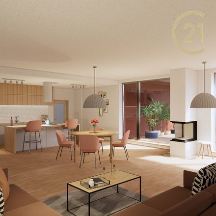 Prodej prestižního, nového bytu 3+kk 76m2 se zahrádkou 232m2 a garáží, Hostouň