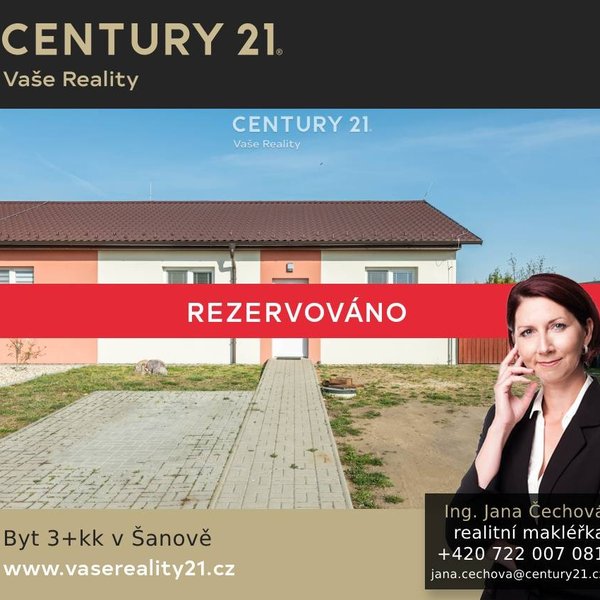 Prodej bytu 3+kk, 73 m², Šanov
