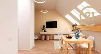 Nový podkrovní byt 1+kk v Oslavanech, CP 28,91 m2