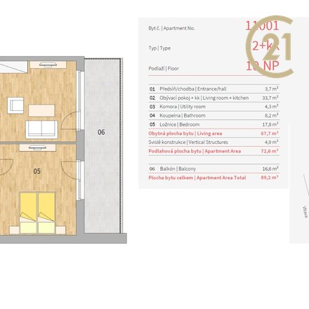 Prodej bytu 2+kk , 89,2 m² / B, S, G - Rezidence Záhálka