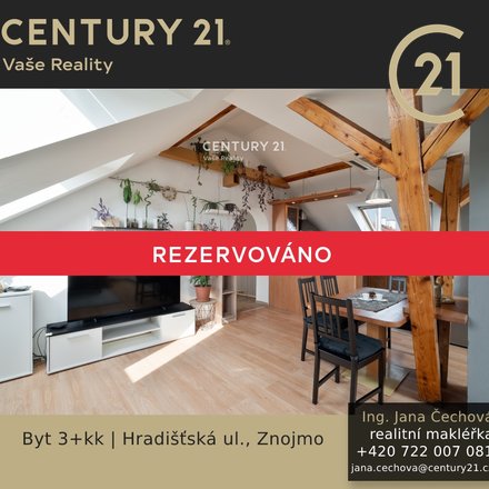 Prodej bytu 3+kk, 110 m², ul, Hradišťská, Znojmo