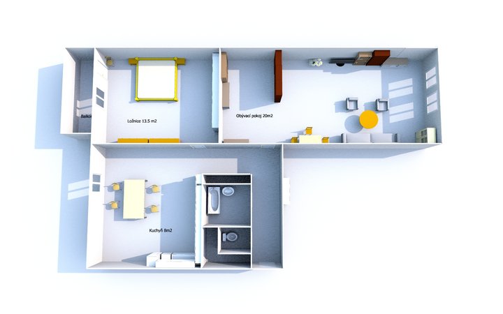 Exkluzivní prodej bytu v osobním vlastnictví 2+1/balkon, sklep, 55m² - Praha - Letňany