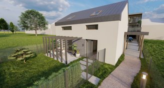 Novostavba domu 4+kk, 135m2 s vlastní zahradou a dvojgaráží v Rezidenci Obřanská v Maloměřicích