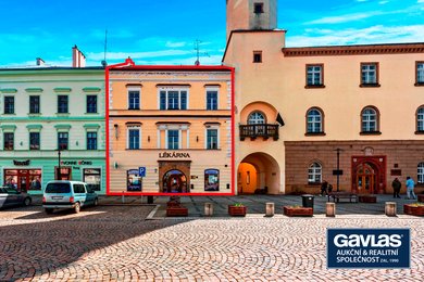 Kompletně pronajatý bytový dům s lékárnou, nám. T. G. Masaryka, Moravská Třebová., Ev.č.: 60360