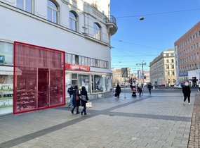 Pronájem obchodních prostor v centru Brna (cca 79,4 m²)