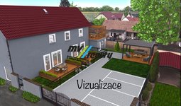 Kostomlaty nad Labem - Lány, prodej bytu 2+kk 40,72 m2, terasa 32 m2
