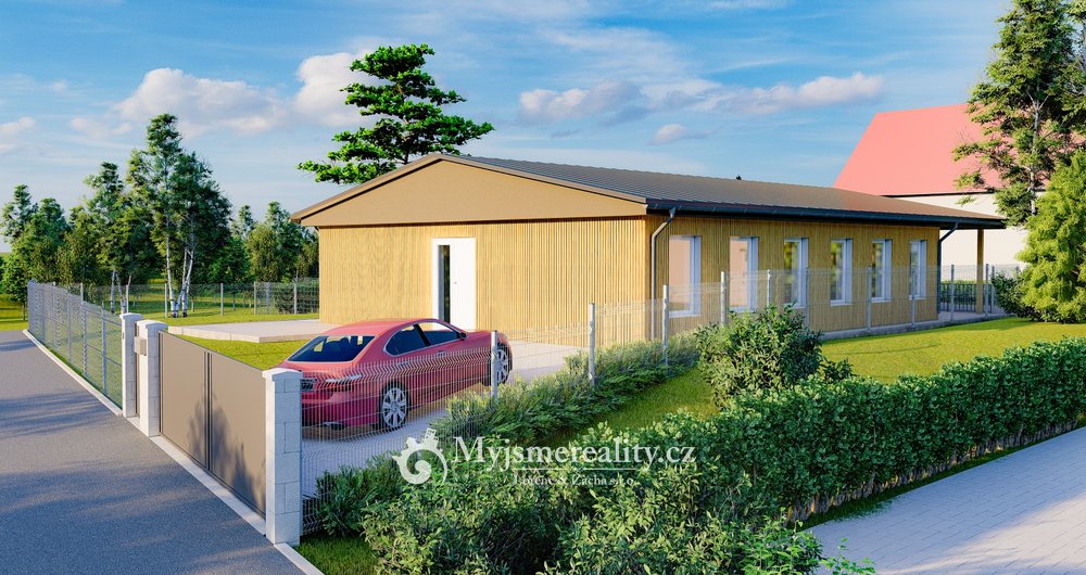 Prodej novostavby rodinného dvojdomku 3+kk s terasou, zahradou a parkovacím stáním, 74 m² - Blížkovice