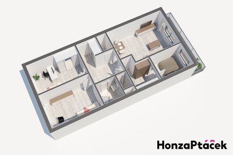 Prodej bytu Ohradní půdorys, Praha realitní makléř v Praze, realitní kancelář4