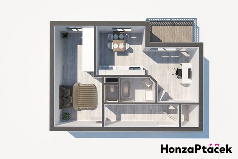 Prodej bytu Klecany Půdorys realitní makléř • realitní kancelář • realitní služby nejen v P