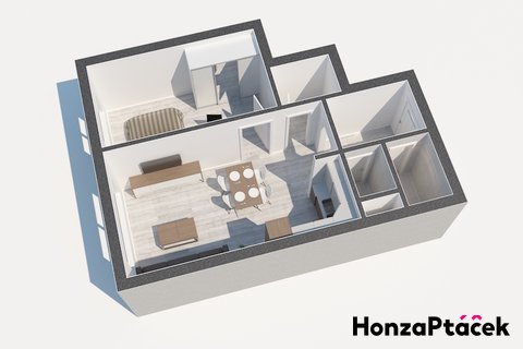 Prodej bytu DAŠKOVA realitní makléř v Praze, realitní kancelář - PŮDORYS2