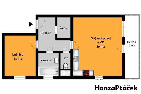 Prodej bytu 2+kk, U Váhy, Praha 8 Praha realitní makléř v Praze, realitní kancelář Honza Ptá
