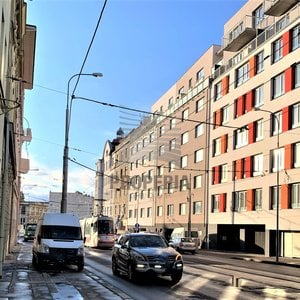 Pronájem, novostavby, byt 2+kk, balkon, sklep, parkovací stání, CP 45 m², Brno - Zábrdovice