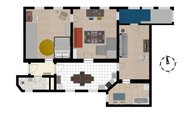 Plánek 2D s nábytkem