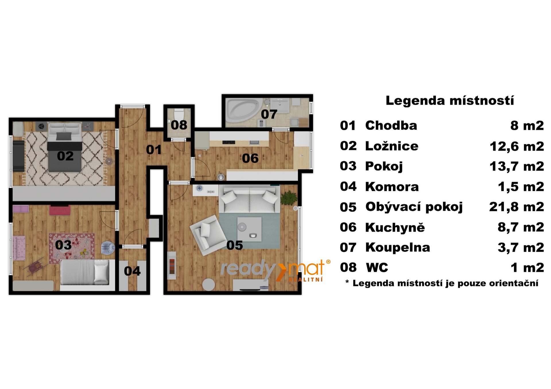 Prodej, Byty 3+1, 86 m² – Hodonín - ready-mat realitní