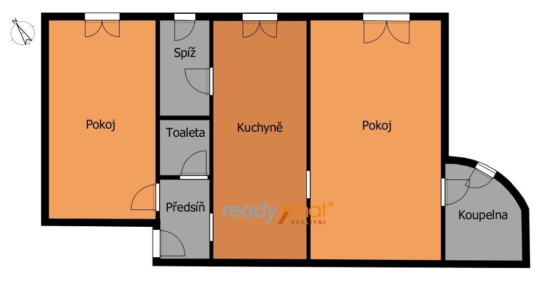 Prodej, Byty 2+1, 56 m² – Hodonín - ready-mat realitní