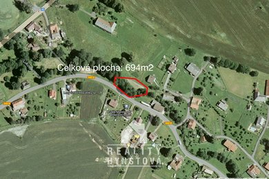 Prodej pozemku pro bydlení na krásném místě na okraji obce Damníkov, CP 694 m², Ev.č.: 23010548