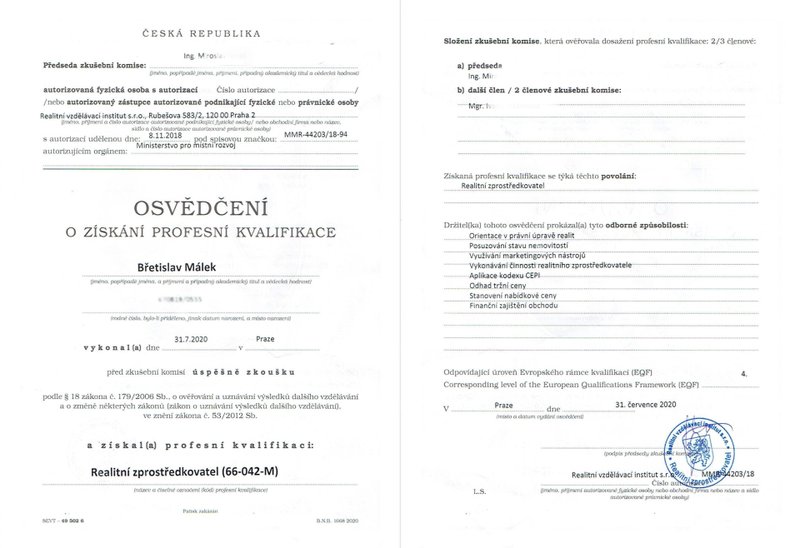 Málek_Osvědčení - profesní kvalifikace