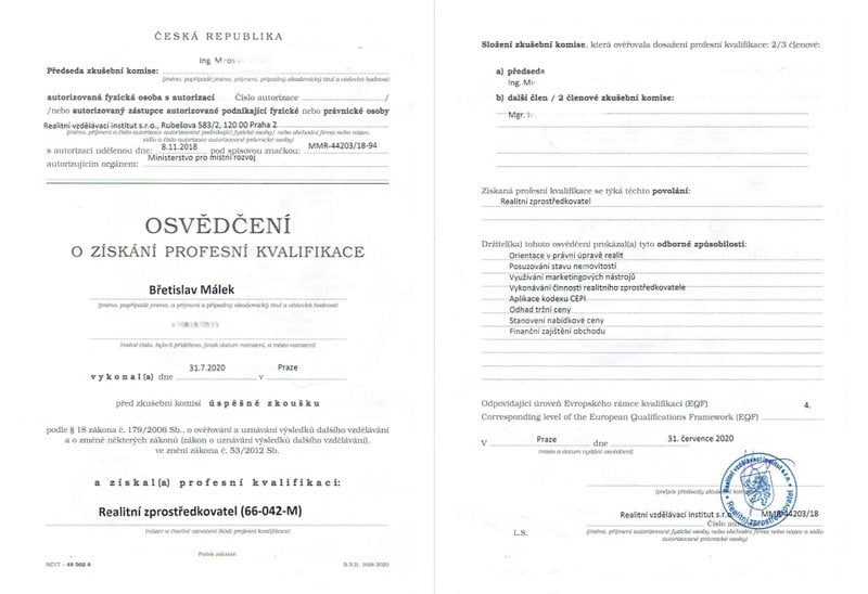 Málek_Osvědčení - profesní kvalifikace
