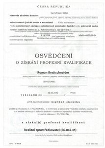 osvědčení rovné