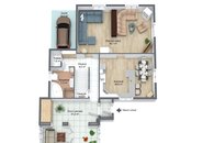 Budisov - 1. Floor - 3D Floor Plan