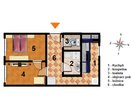 Pronájem, Byty 2+1, 53 m², Kladno, Kosmonautů, Ev.č.: 00107