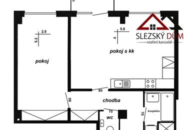 Pronájem, Byt 2+kk/komora/balkón/parkovací stání, 55 m², ul. Hasičská, Ostrava - Hrabůvka, Ev.č.: 12346