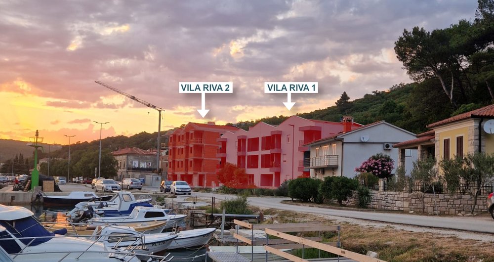 Prodej bytů s terasami přímo u moře od 1kk, 2kk až 3kk, residenční projekt RIVA, Istrie - Plomin, Chorvatsko