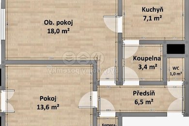 Prodej bytu 2+1, 52 m2 - Příbram, ul. Jana Drdy, Ev.č.: 00093